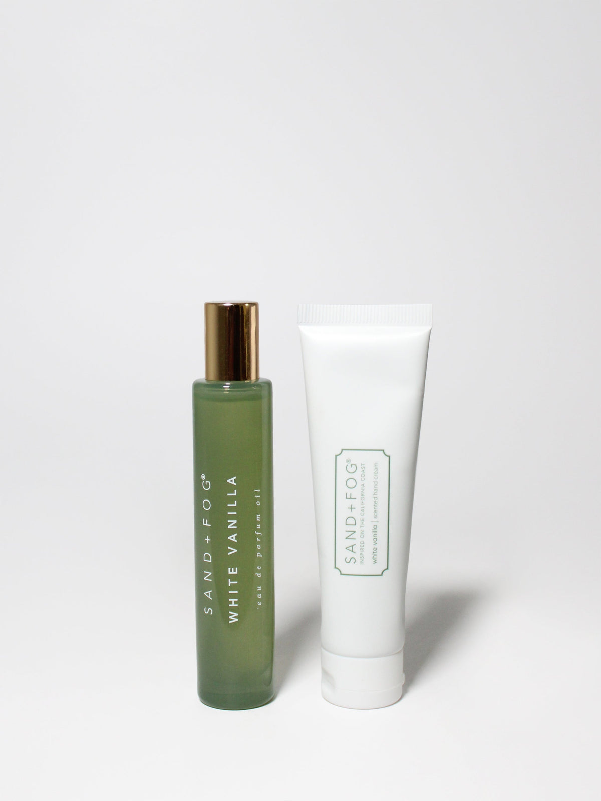 Hand Cream and Indulgent Perfume Oil Rollerball Set - White Vanilla