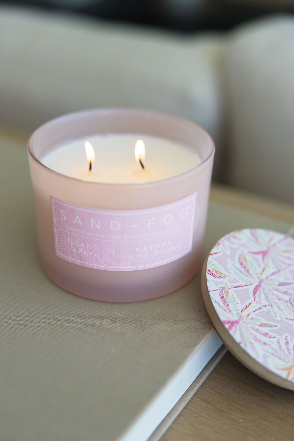 Island Papaya 12 oz aromatic scented candle