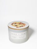Sand + Paws Cashmere & Linen 12 oz aromatic scented candle