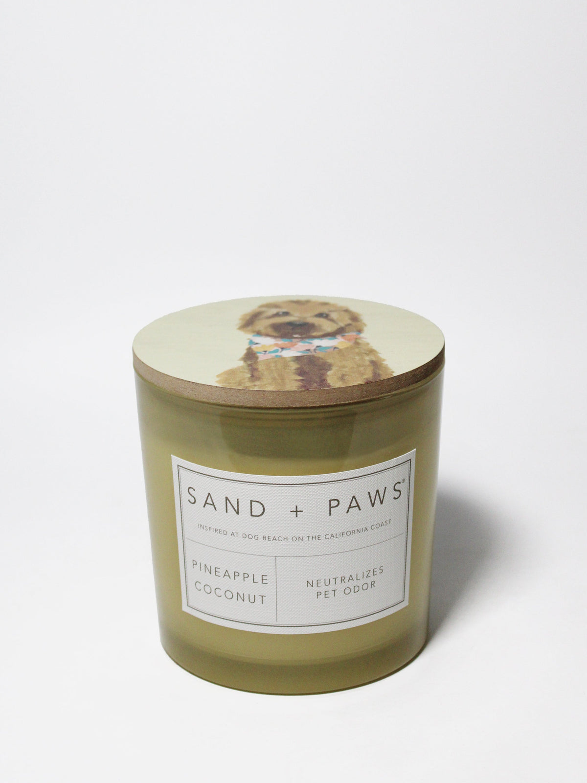 Sand + Paws Pineapple Coconut 21 oz aromatic scented candle