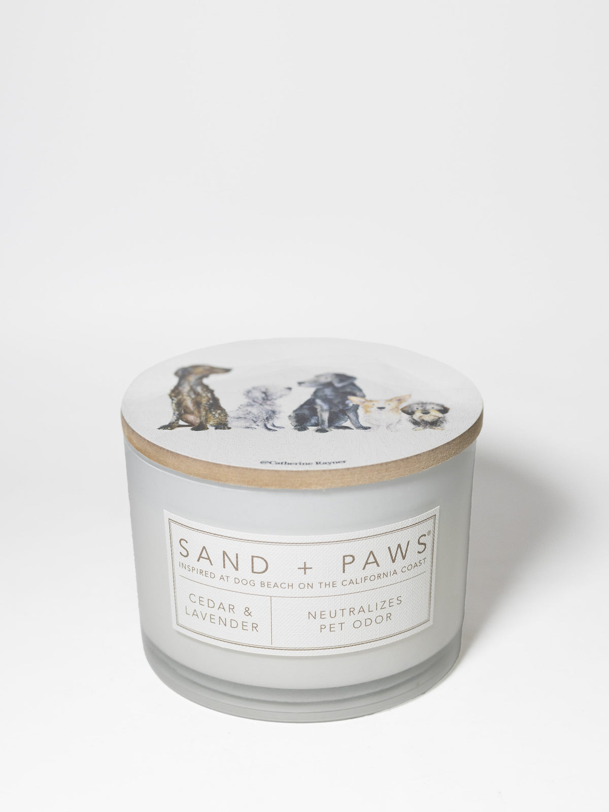 Sand + Paws Cedar & Lavender 12 oz aromatic scented candle