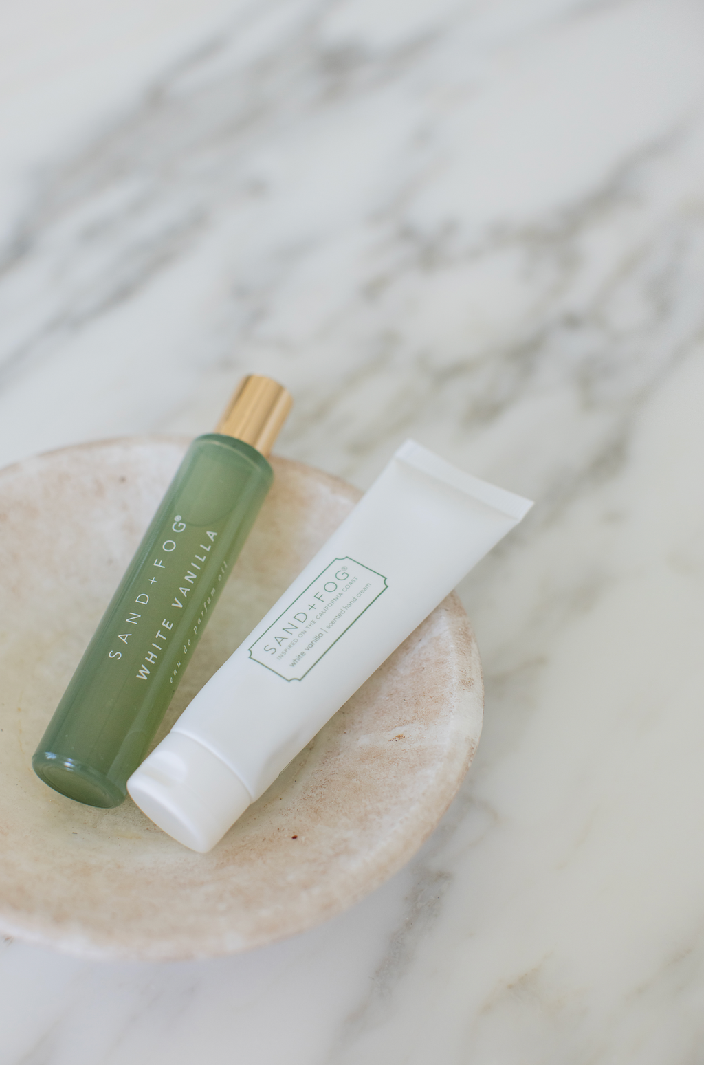 Hand Cream and Indulgent Perfume Oil Rollerball Set - White Vanilla