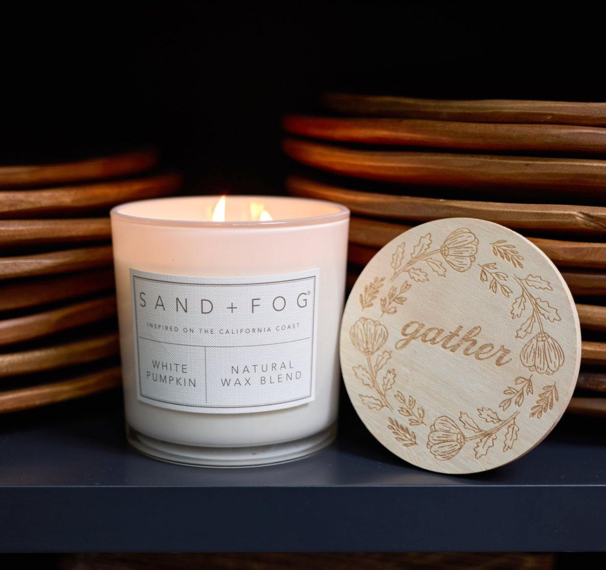 White Pumpkin 21 oz aromatic scented candle