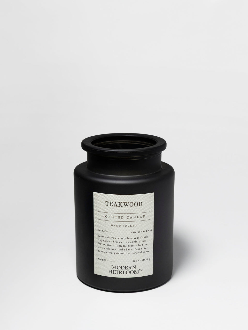 Teakwood 12 oz aromatic scented candle
