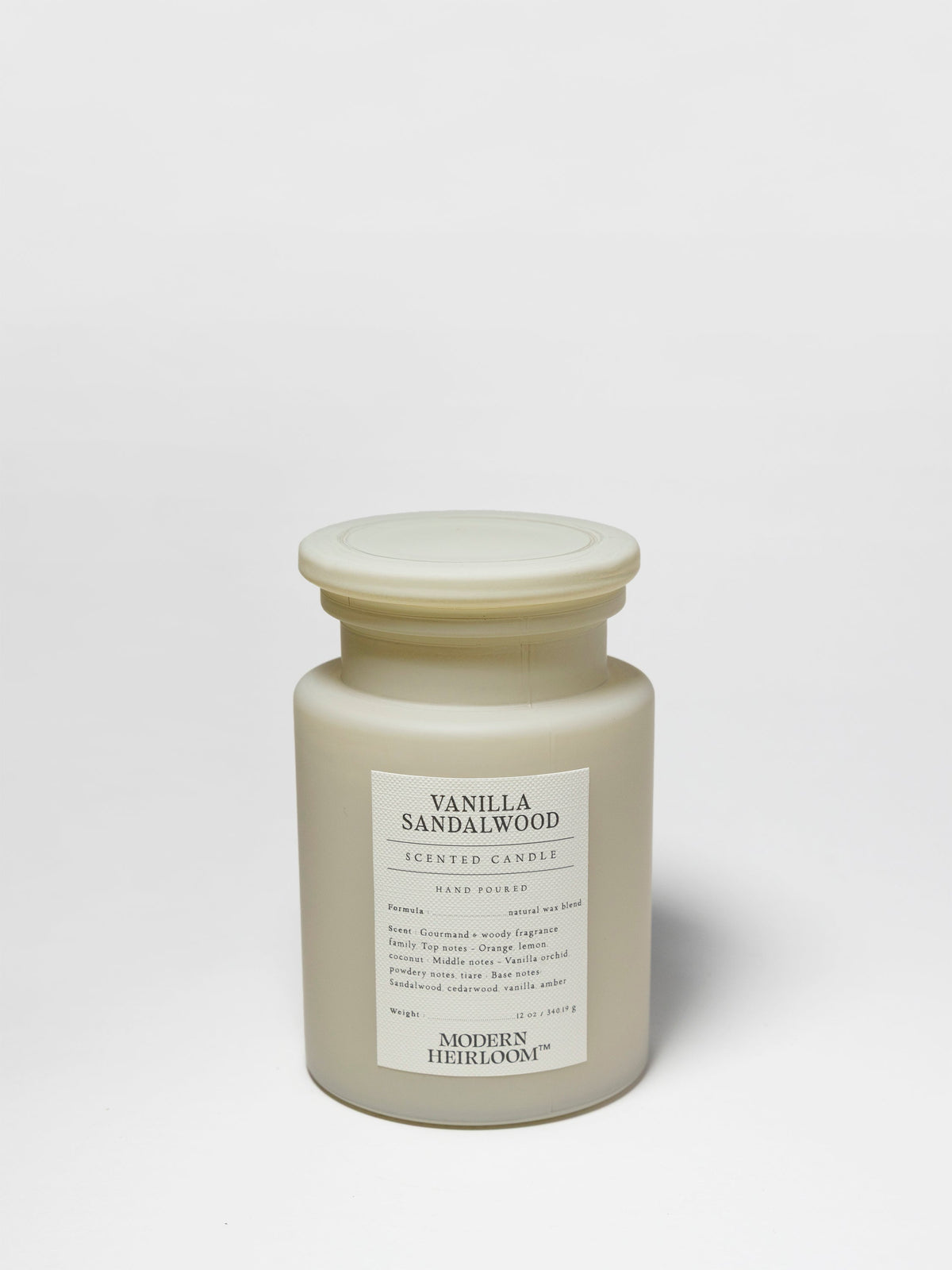 Vanilla Sandalwood 12 oz aromatic scented candle