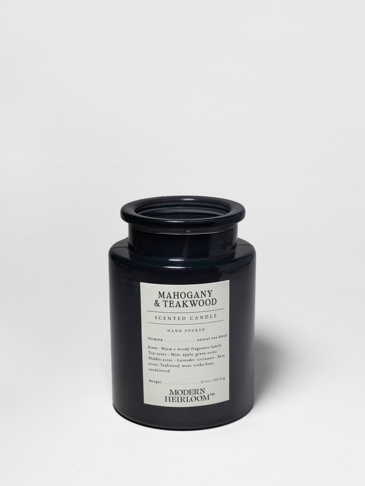Mahogany & Teakwood 12 oz aromatic scented candle