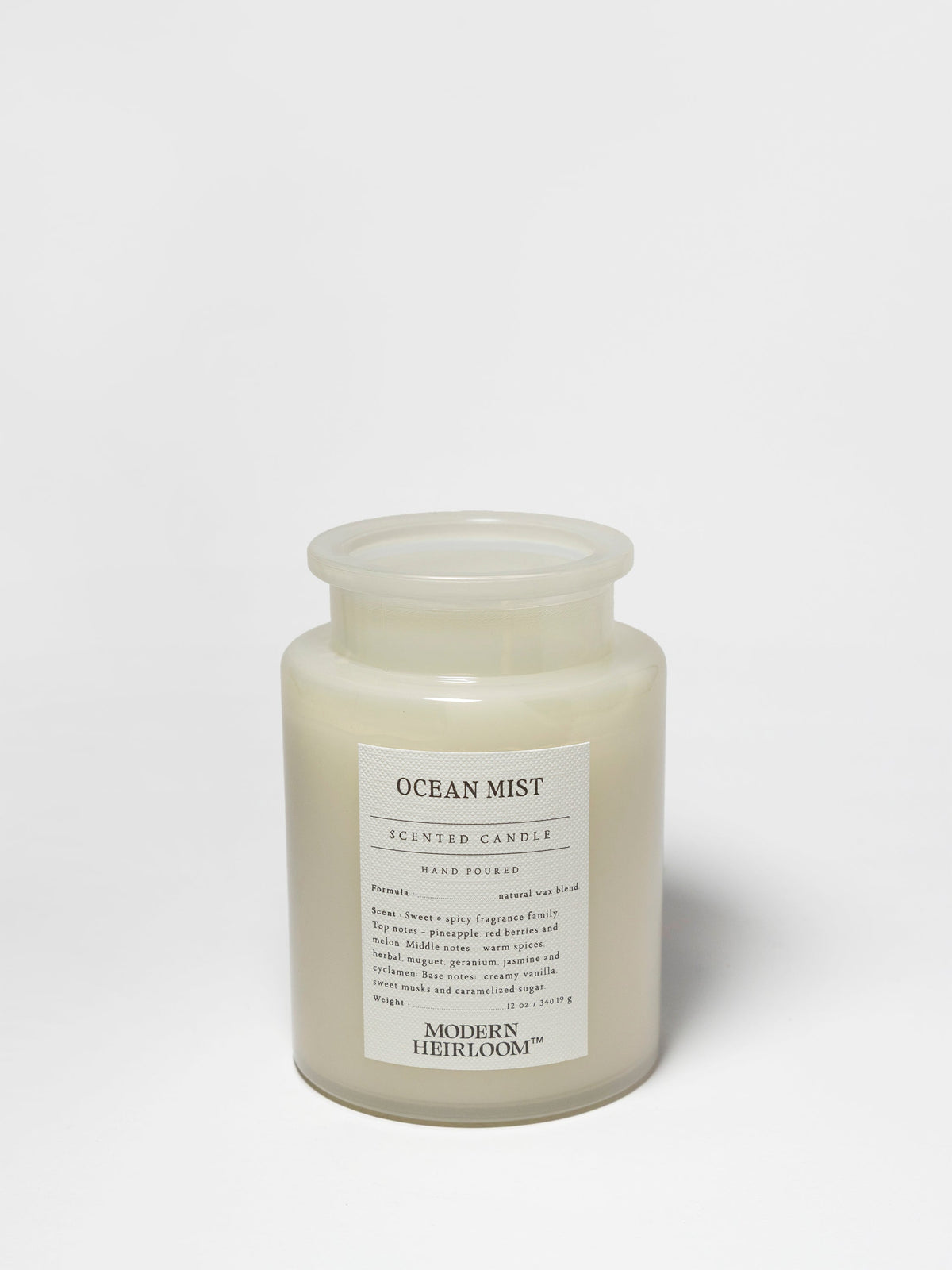 Ocean Mist 12 oz aromatic scented candle