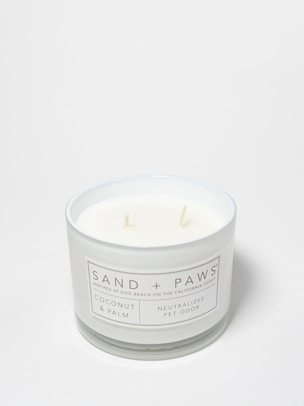 Sand + Paws Coconut & Palm 12 oz aromatic scented candle