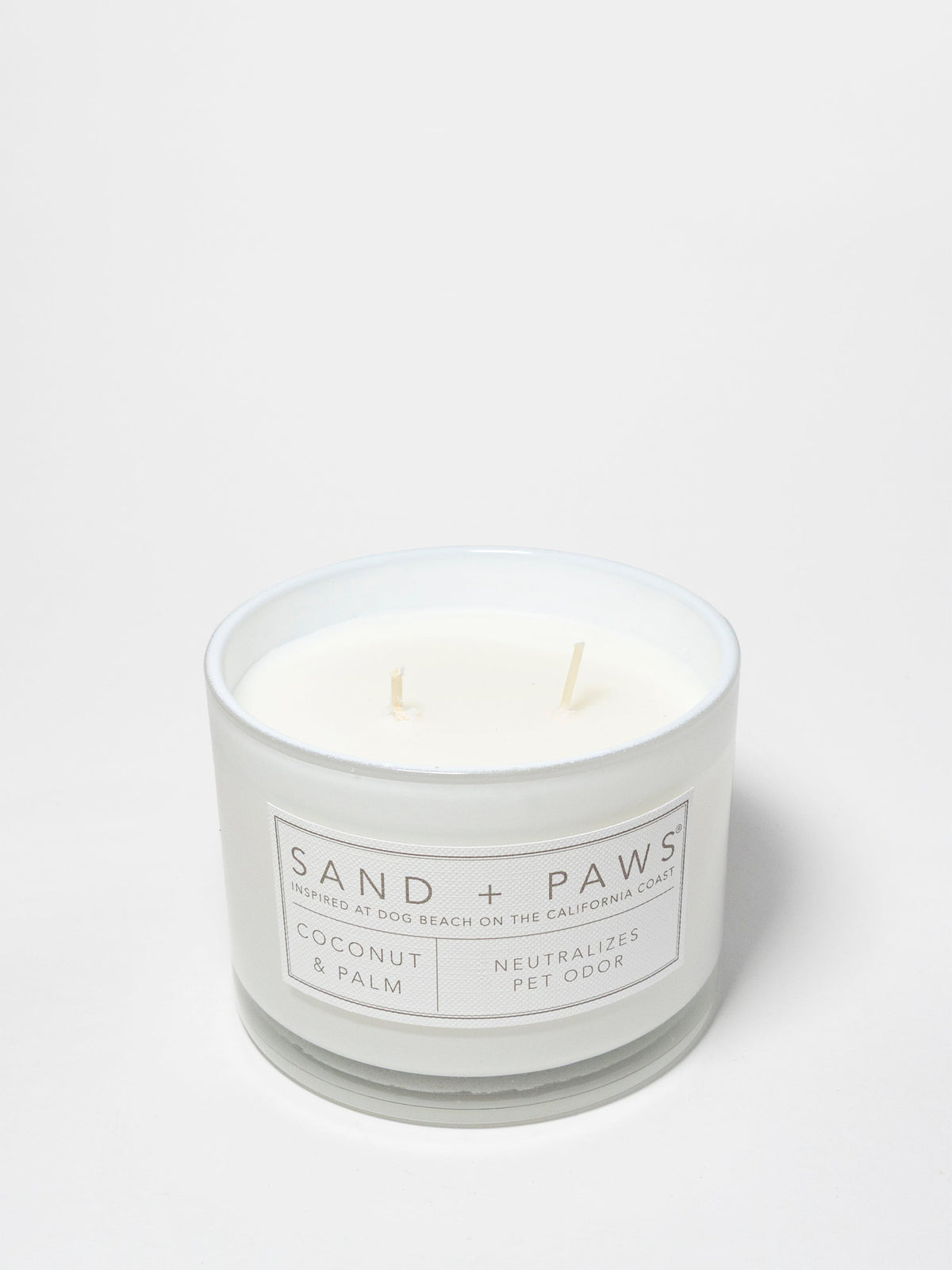 Sand + Paws Coconut & Palm 12 oz aromatic scented candle
