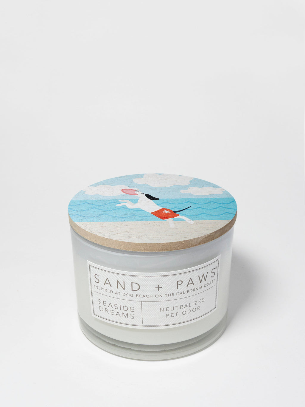 Sand + Paws Seaside Dreams 12 oz aromatic scented candle