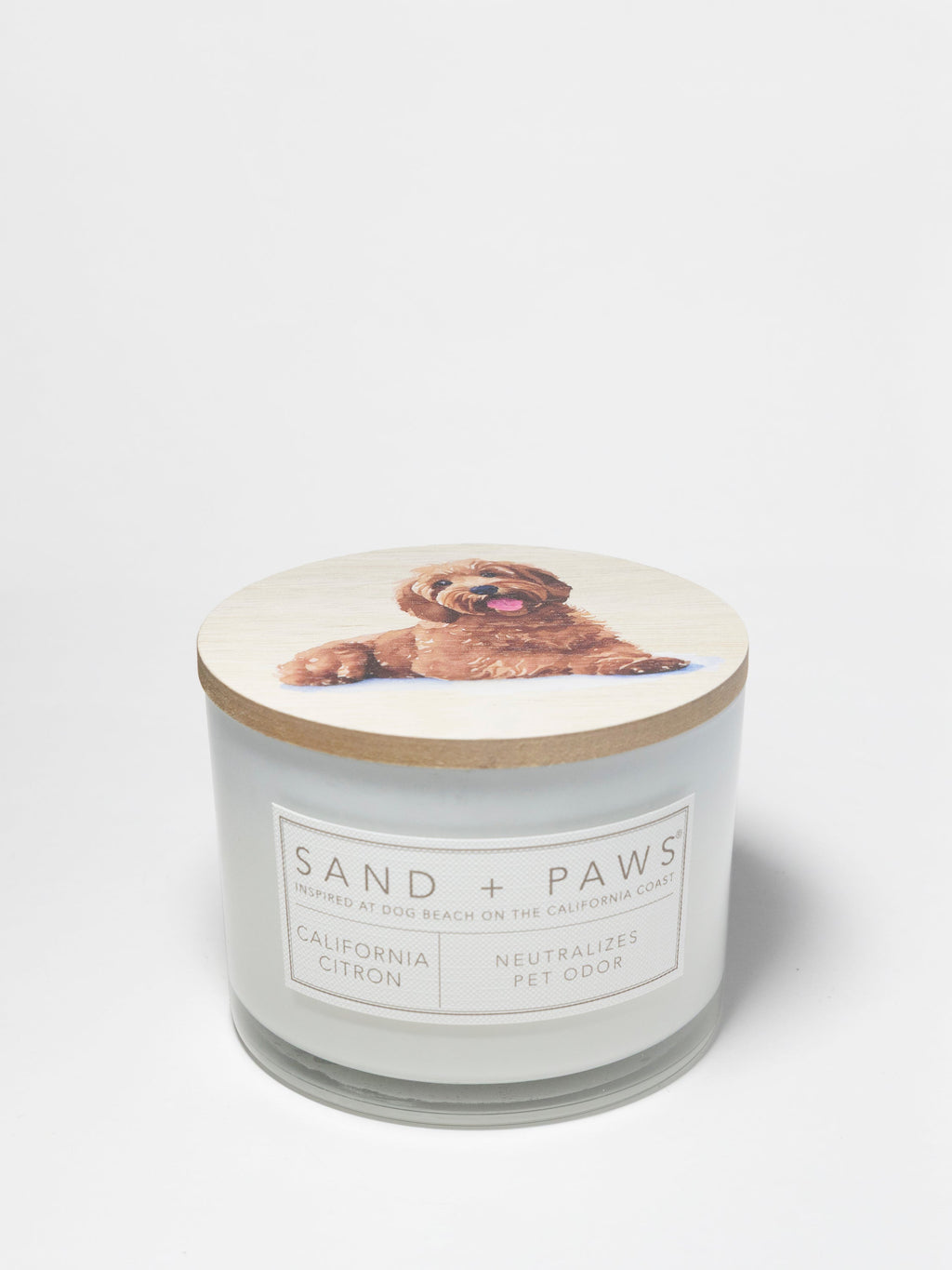 Sand + Paws California Citron 12 oz aromatic scented candle