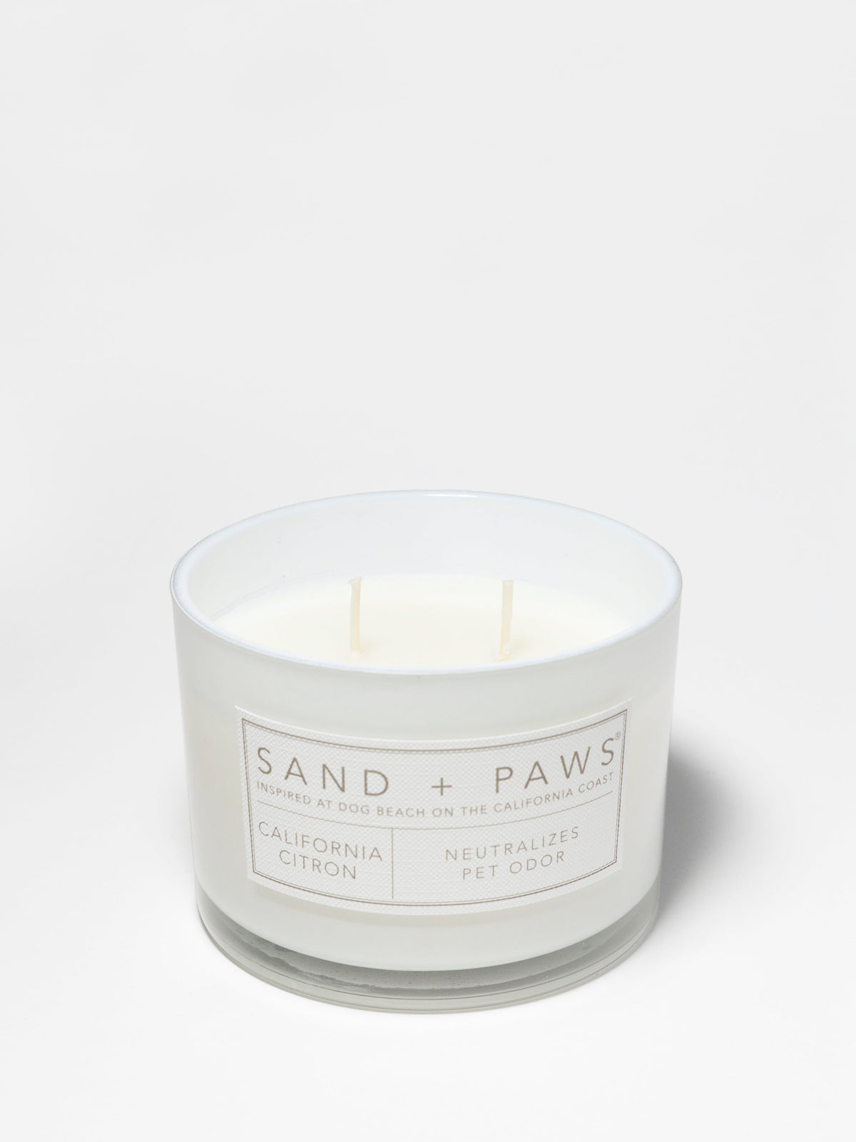 Sand + Paws California Citron 12 oz aromatic scented candle