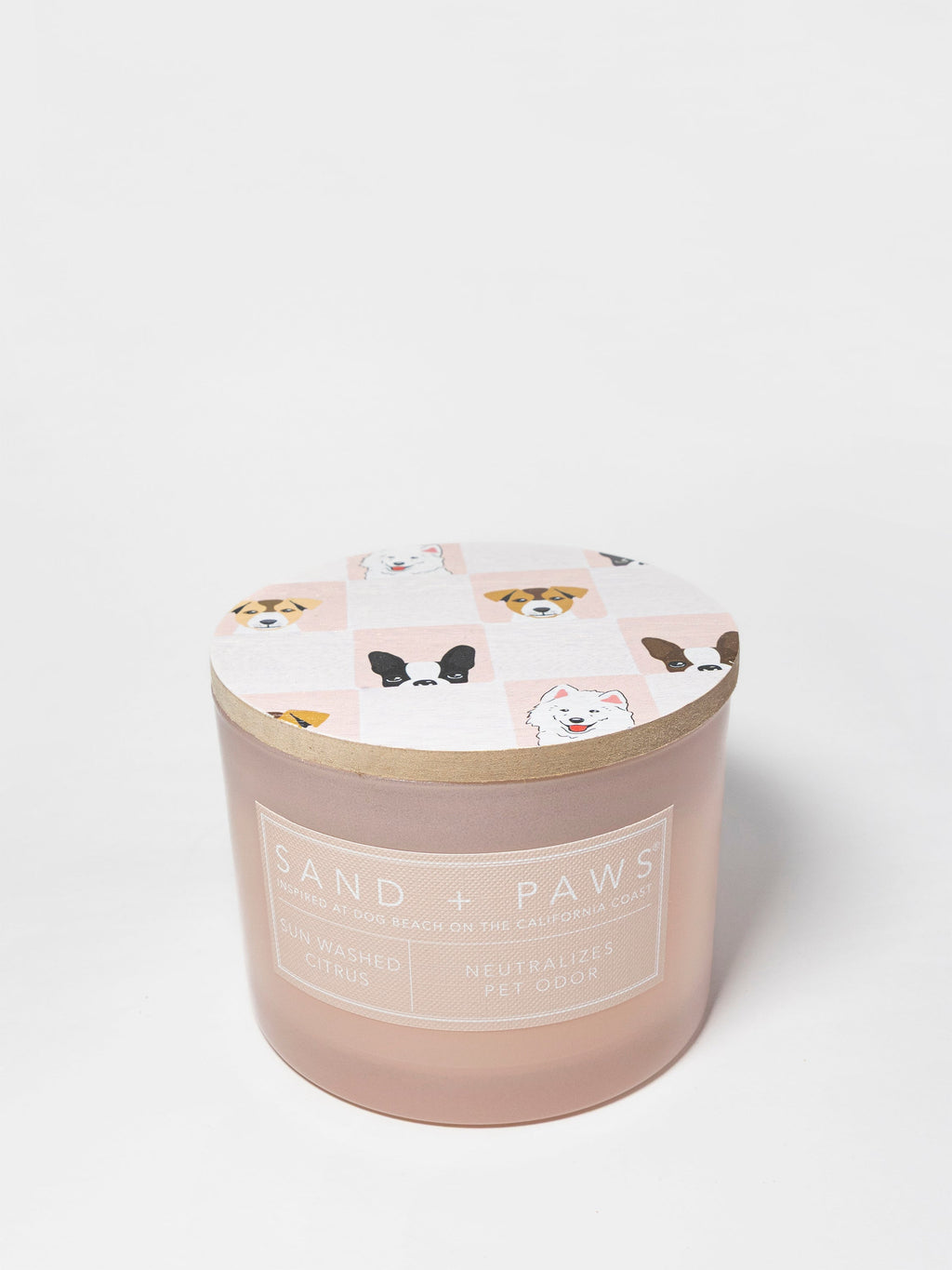 Sand + Paws Sun Washed Citrus 12 oz aromatic scented candle
