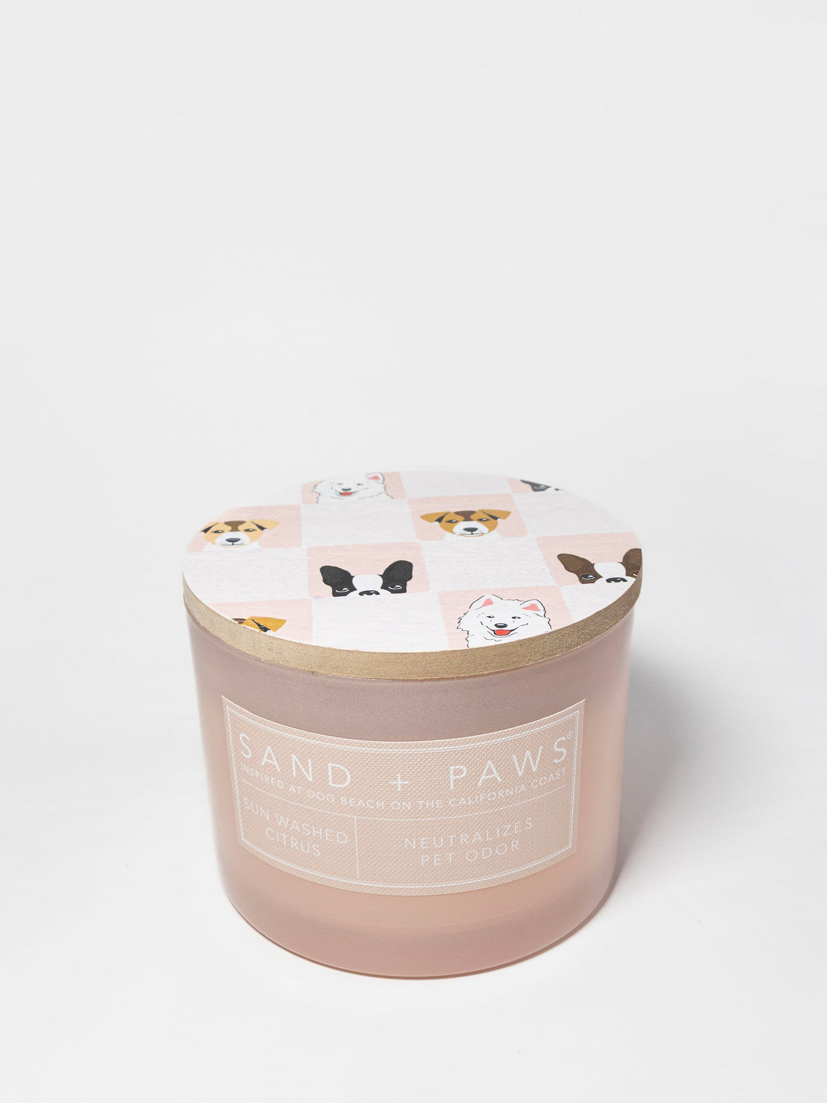 Sand + Paws Sun Washed Citrus 12 oz aromatic scented candle