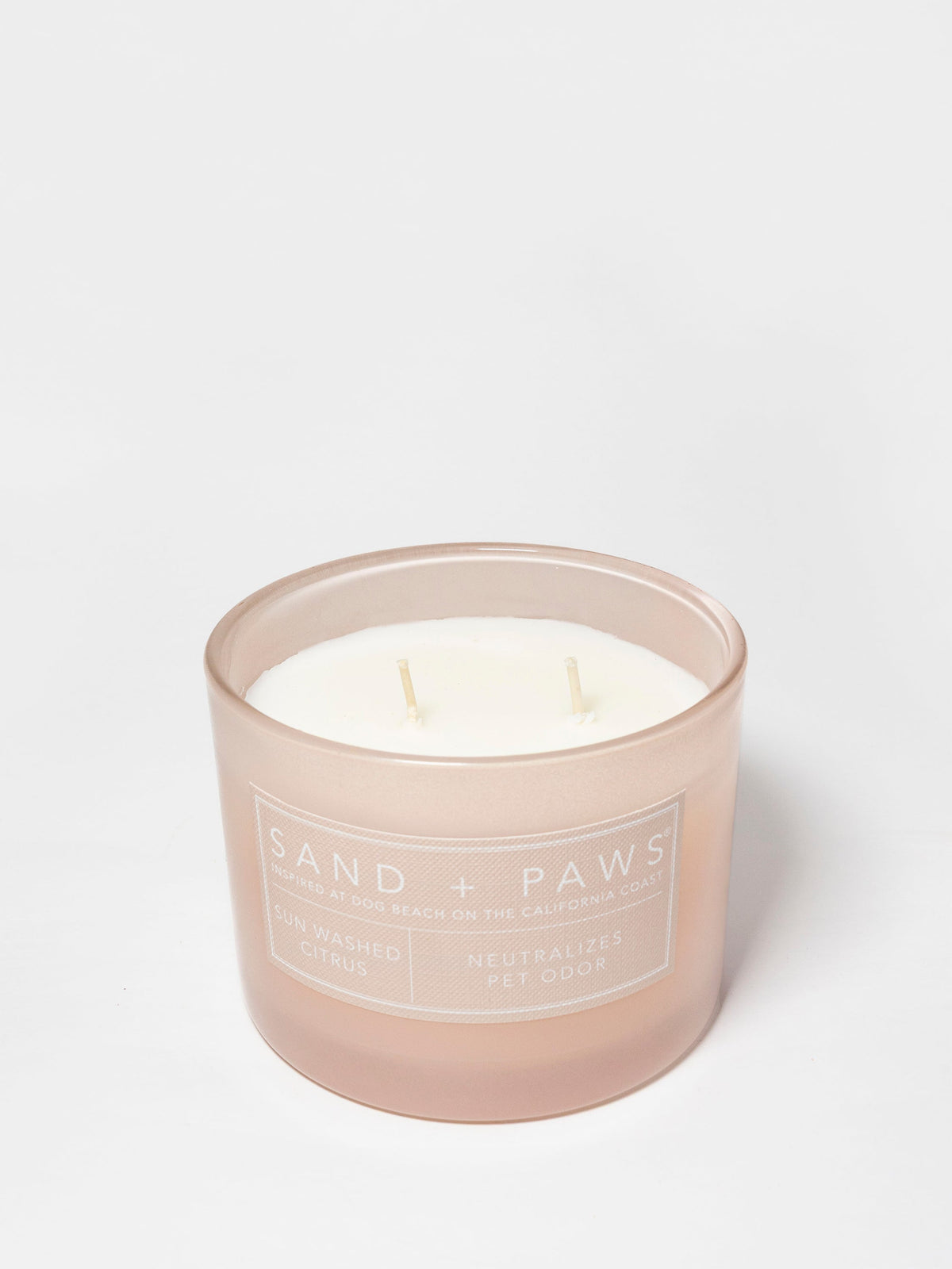 Sand + Paws Sun Washed Citrus 12 oz aromatic scented candle