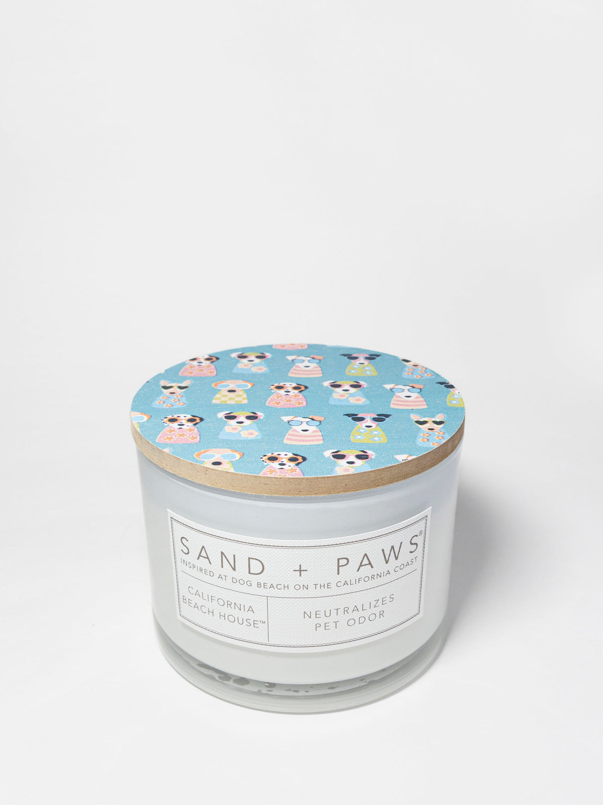 Sand + Paws California Beach House 12 oz aromatic scented candle