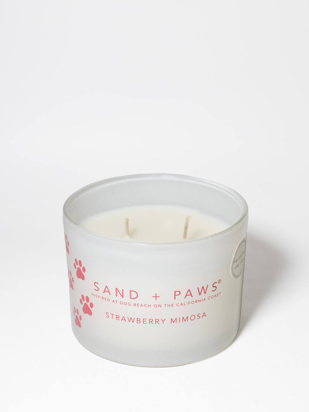 Sand + Paws Strawberry Mimosa 12 oz aromatic scented candle