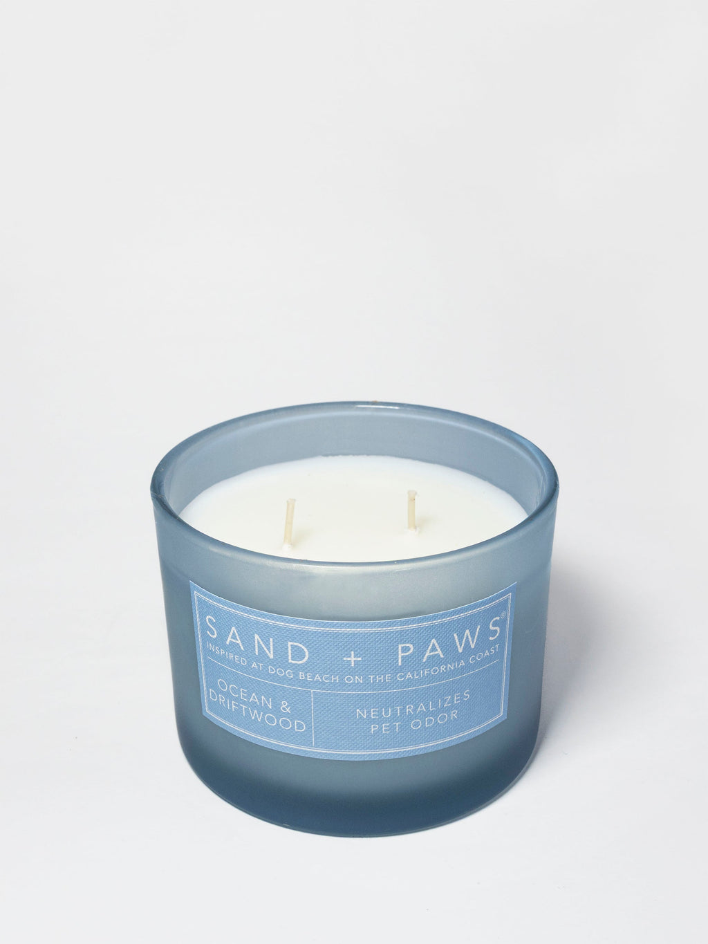 Sand + Paws Ocean & Driftwood 12 oz aromatic scented candle