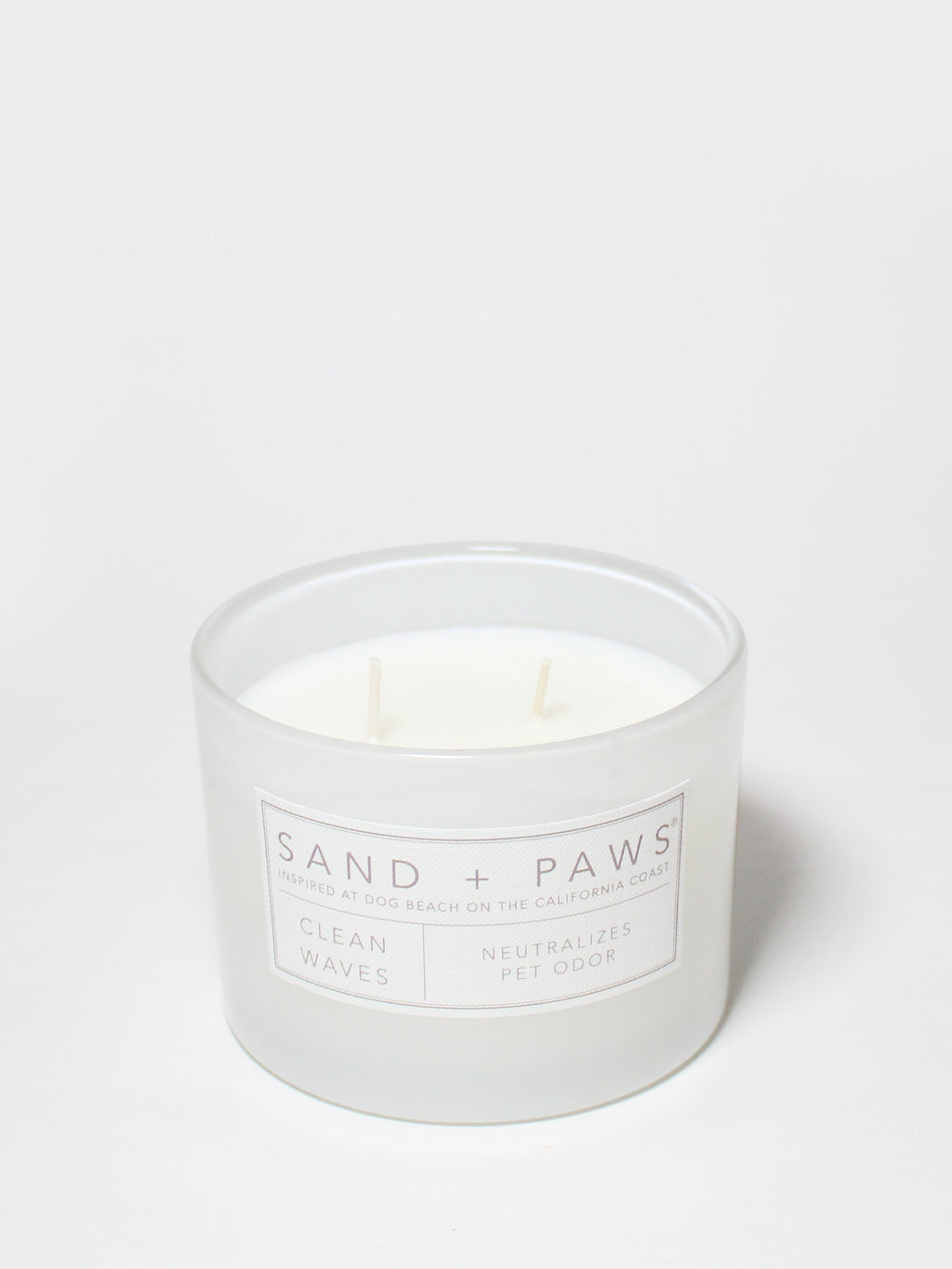 Sand + Paws Clean Waves 12 oz aromatic scented candle