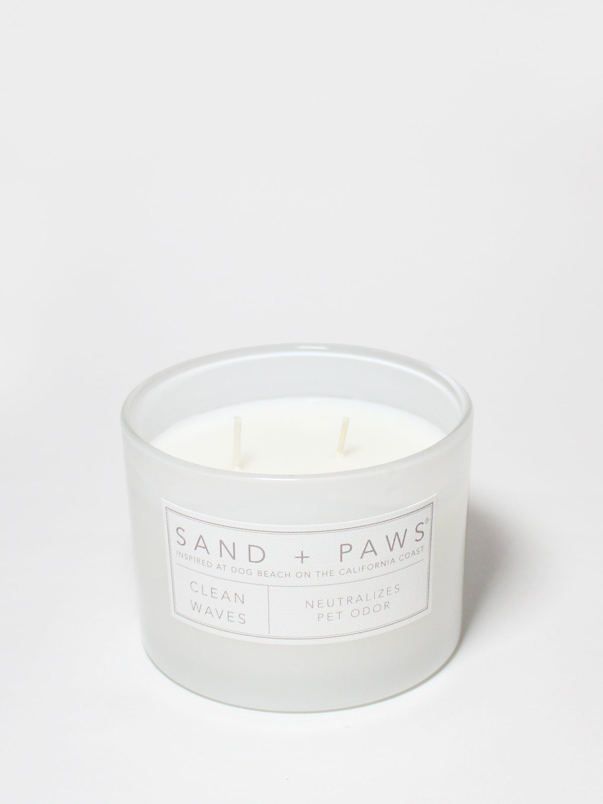 Sand + Paws Clean Waves 12 oz aromatic scented candle