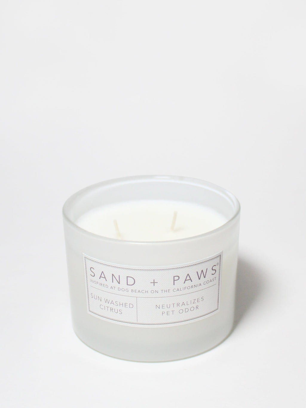 Sand + Paws Sun Washed Citrus 12 oz aromatic scented candle