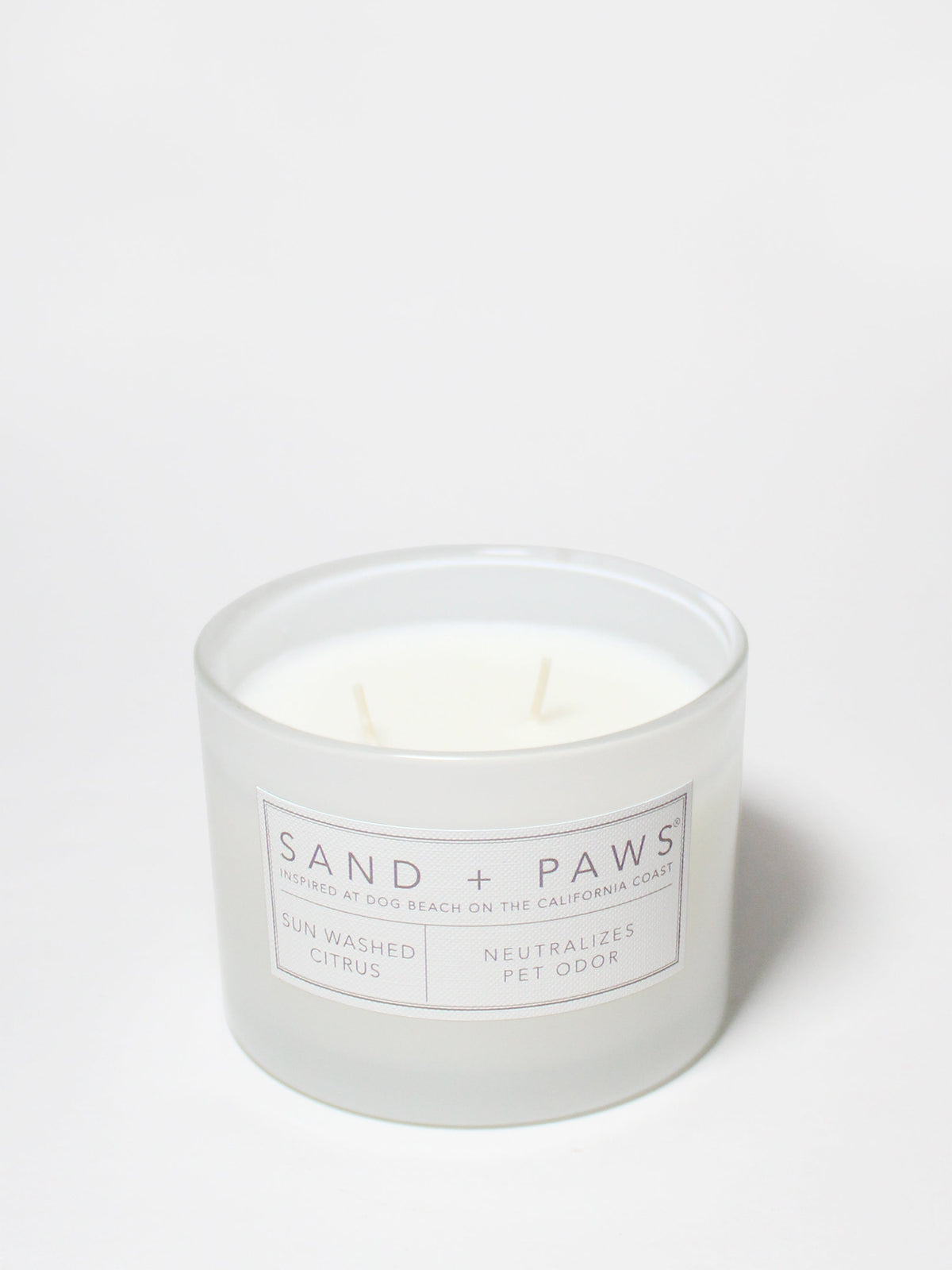 Sand + Paws Sun Washed Citrus 12 oz aromatic scented candle