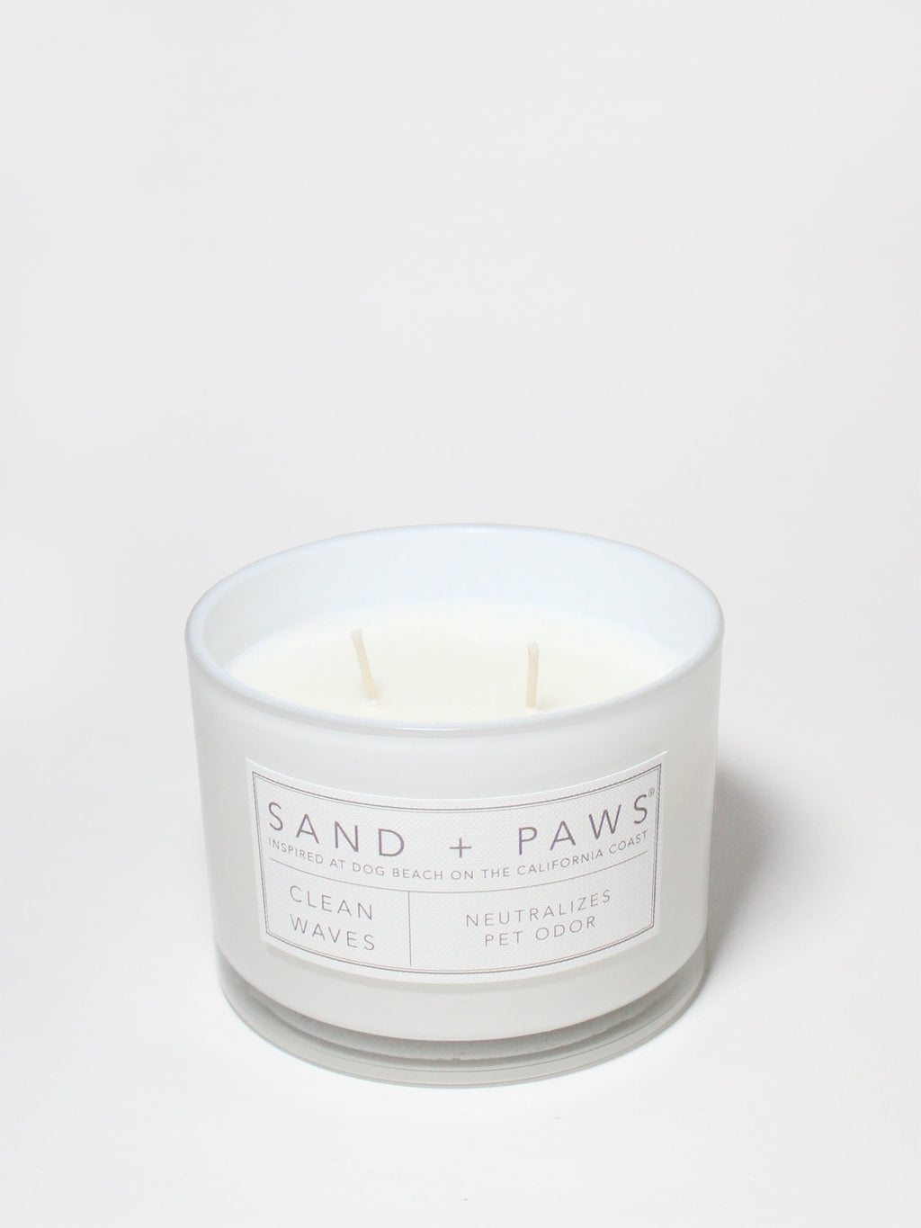 Sand + Paws Clean Waves 12 oz aromatic scented candle