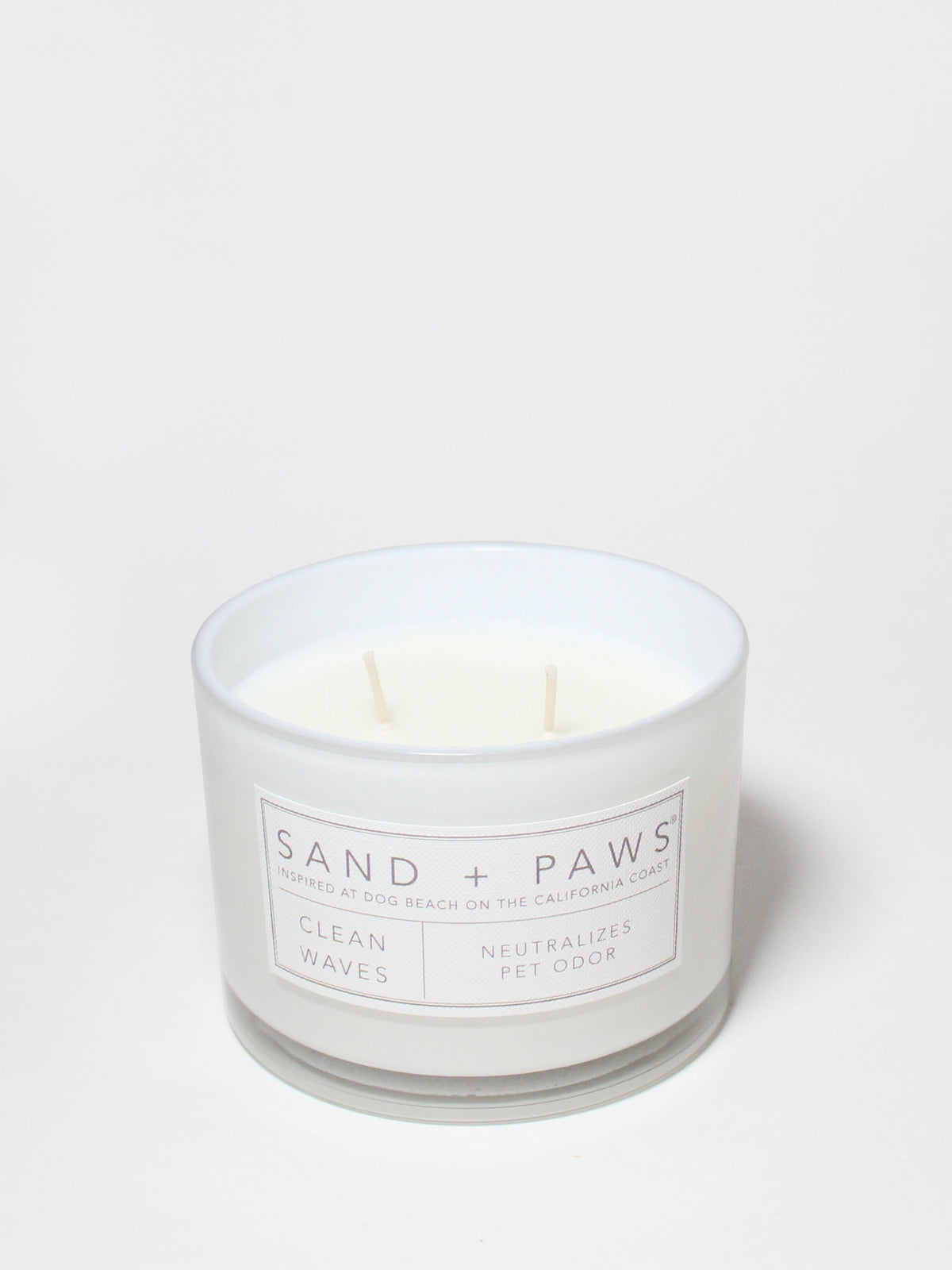 Sand + Paws Clean Waves 12 oz aromatic scented candle