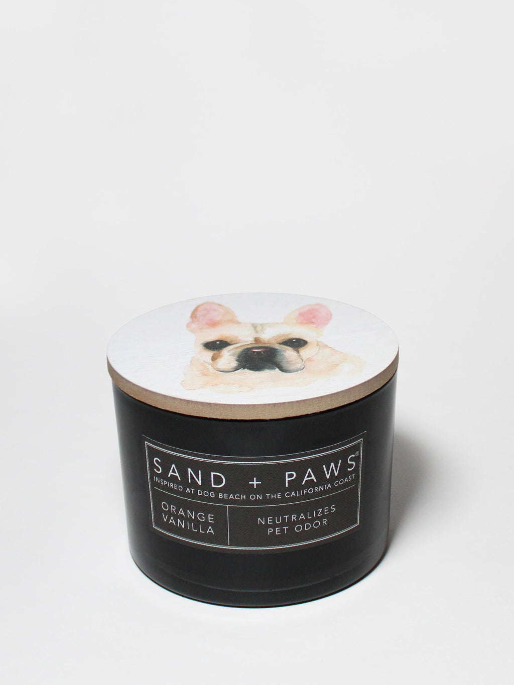Sand + Paws Orange Vanilla 12 oz aromatic scented candle