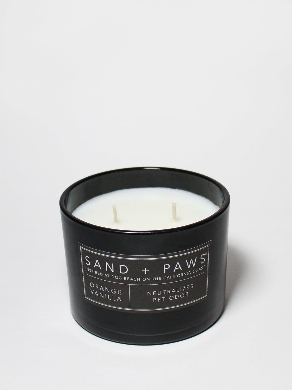 Sand + Paws Orange Vanilla 12 oz aromatic scented candle