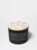 Sand + Paws Vanilla Sandalwood 12 oz aromatic scented candle