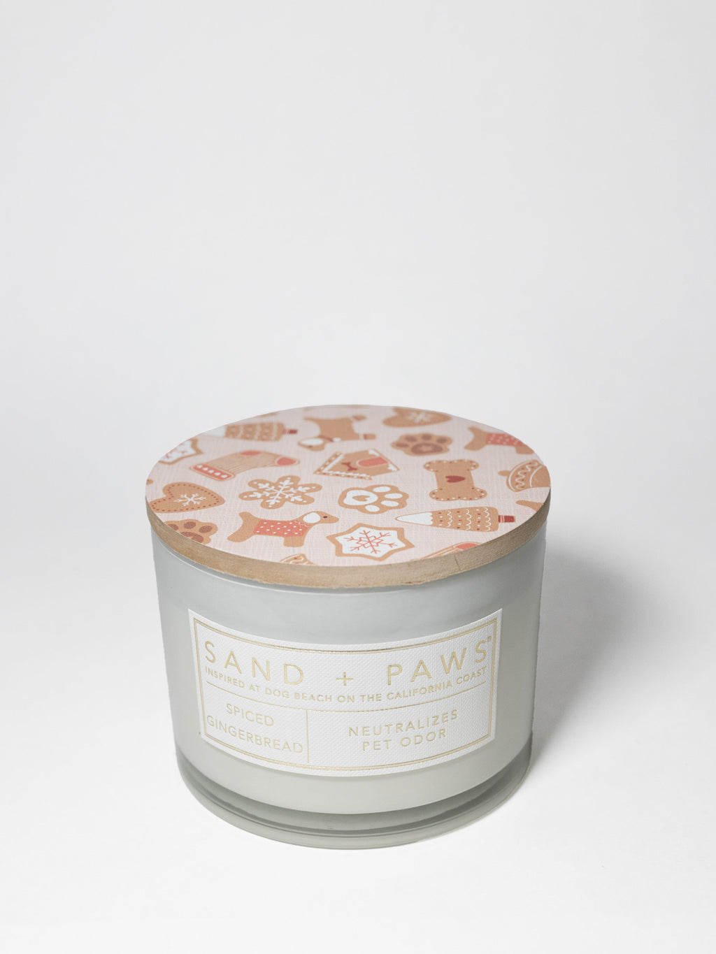 Sand + Paws Spiced Gingerbread 12 oz aromatic scented candle
